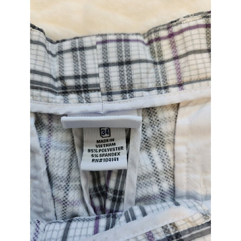 Slazenger Mens Golf Shorts Plaid EUC Sz 34 - Picture 4 of 7